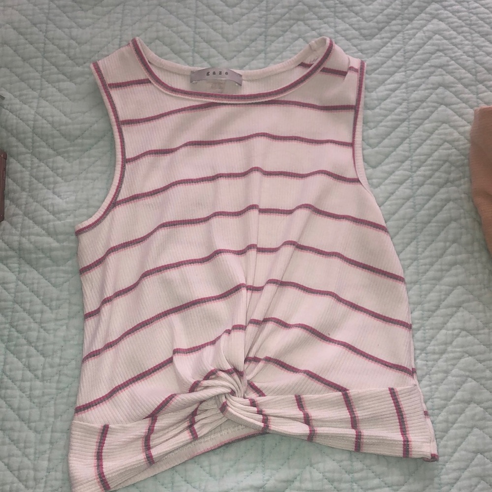 striped cropped top